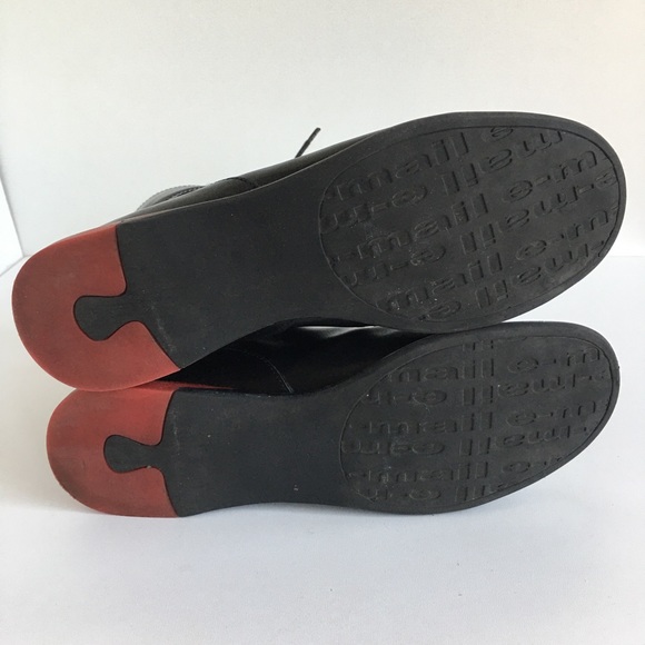 E-mail Women US 7 UK 5 Black Leather Lace-Up Boots - Picture 8 of 12